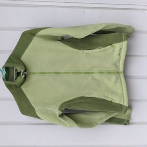 Marmot Two-Tone Green Polartec Fleece Zip Up Jacket